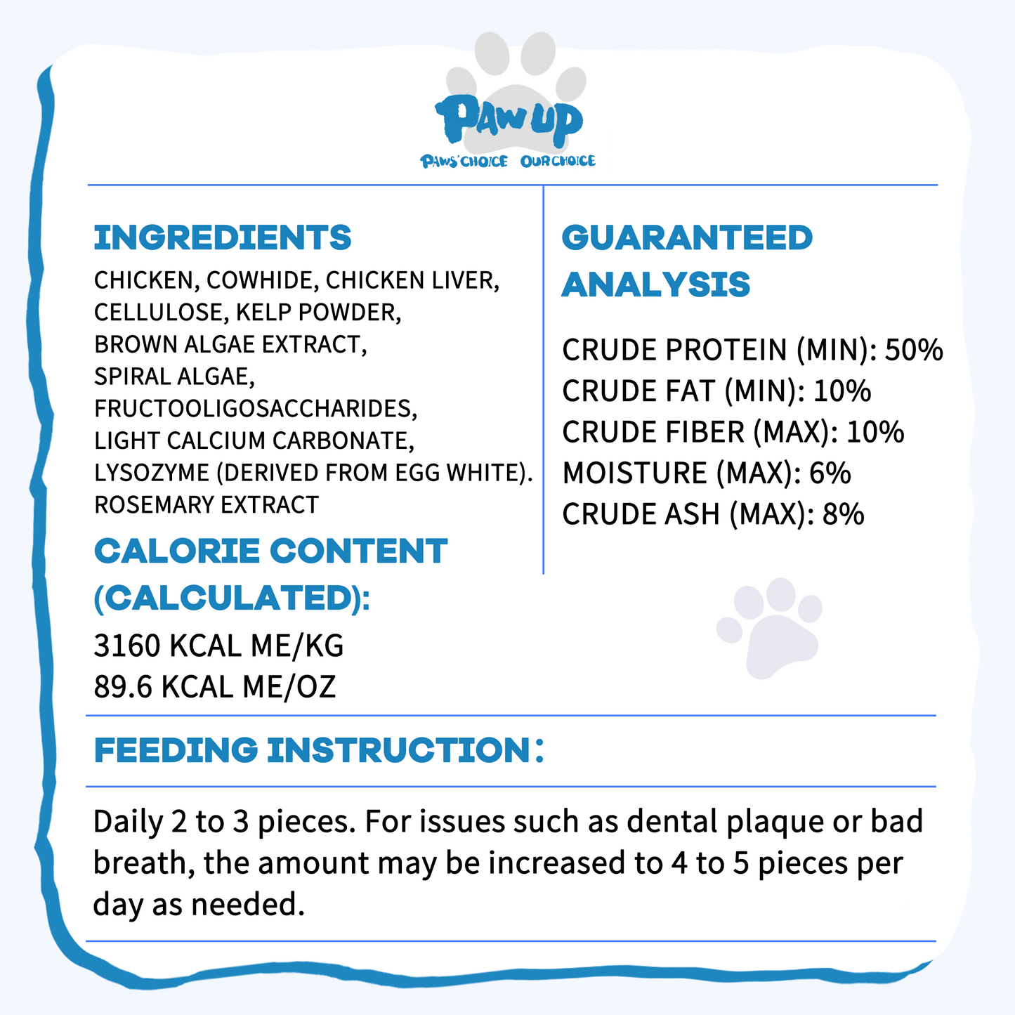 TUGLET Freeze Dried Dog Dental Chews, Real Chicken with Kelp & Seaweed for Plaque & Tartar Removal, Natural Teeth Cleaning Treats for All Dogs, 3.6 oz