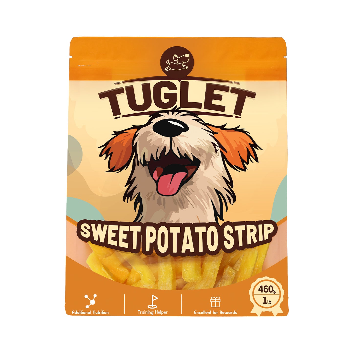 TUGLET Sweet Potato Dog Treats,Eliminates Tear,High in Fiber Natural Chews with Taurine, 7 oz/16 oz