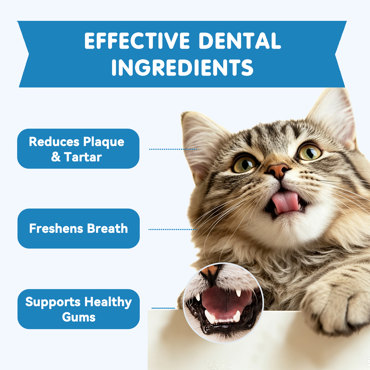 TUGLET Freeze Dried Dental Chew Sticks Cat Treat, Teeth Cleaning & Fresh Breath, 91% Chicken, High Protein & Low Fat Treats for All Cat Sizes, 5.47 oz Bag