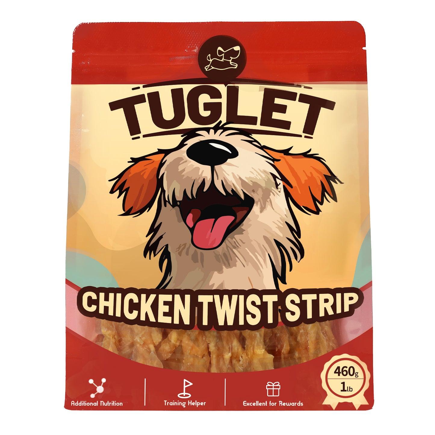 TUGLET Chicken Strips Dog Treat, Low Fat Real Chicken Cuts Training Dog Snacks with Taurine, 7 oz/16 oz