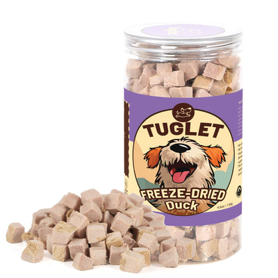 TUGLET Freeze-dried Duck Dog Treats, Healthy Raw Single Ingredient Duck Breast Snacks Food Toppers, 4.6 oz