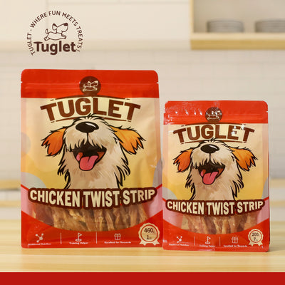 TUGLET Chicken Strips Dog Treat, Low Fat Real Chicken Cuts Training Dog Snacks with Taurine, 7 oz/16 oz