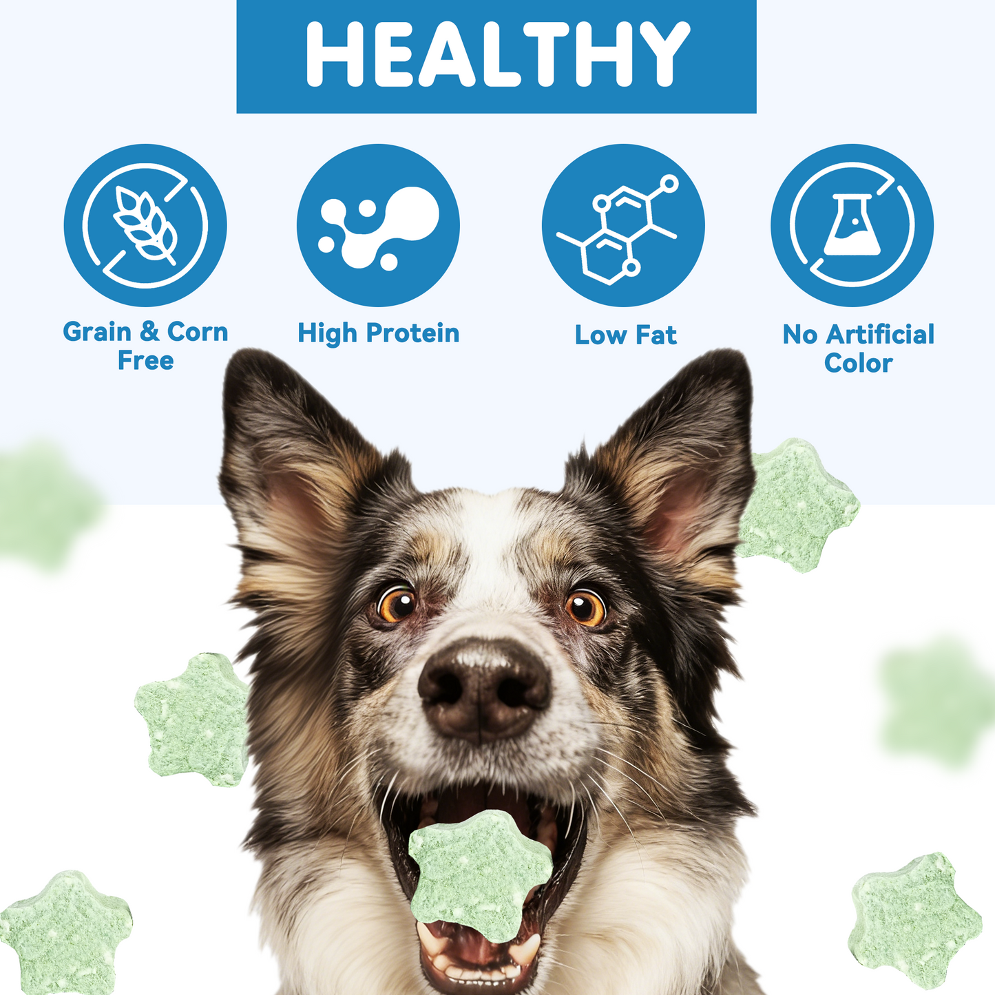 TUGLET Freeze Dried Dog Dental Chews, Real Chicken with Kelp & Seaweed for Plaque & Tartar Removal, Natural Teeth Cleaning Treats for All Dogs, 3.6 oz