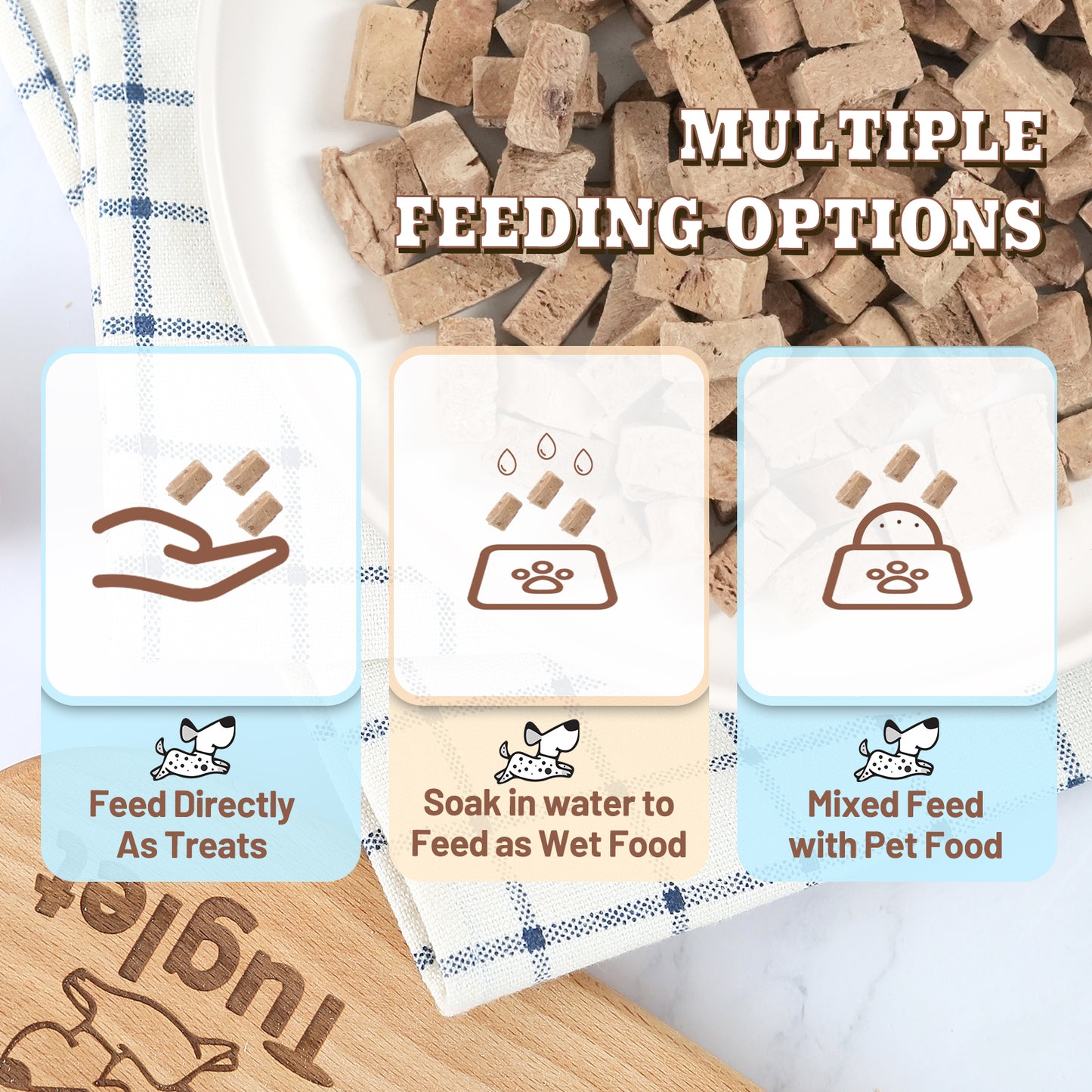 TUGLET Freeze Dried Beef Liver Dog Treats, High Protein Raw Single Ingredient Snacks, Healthy Training Reward & Food Topper, 4.6 oz