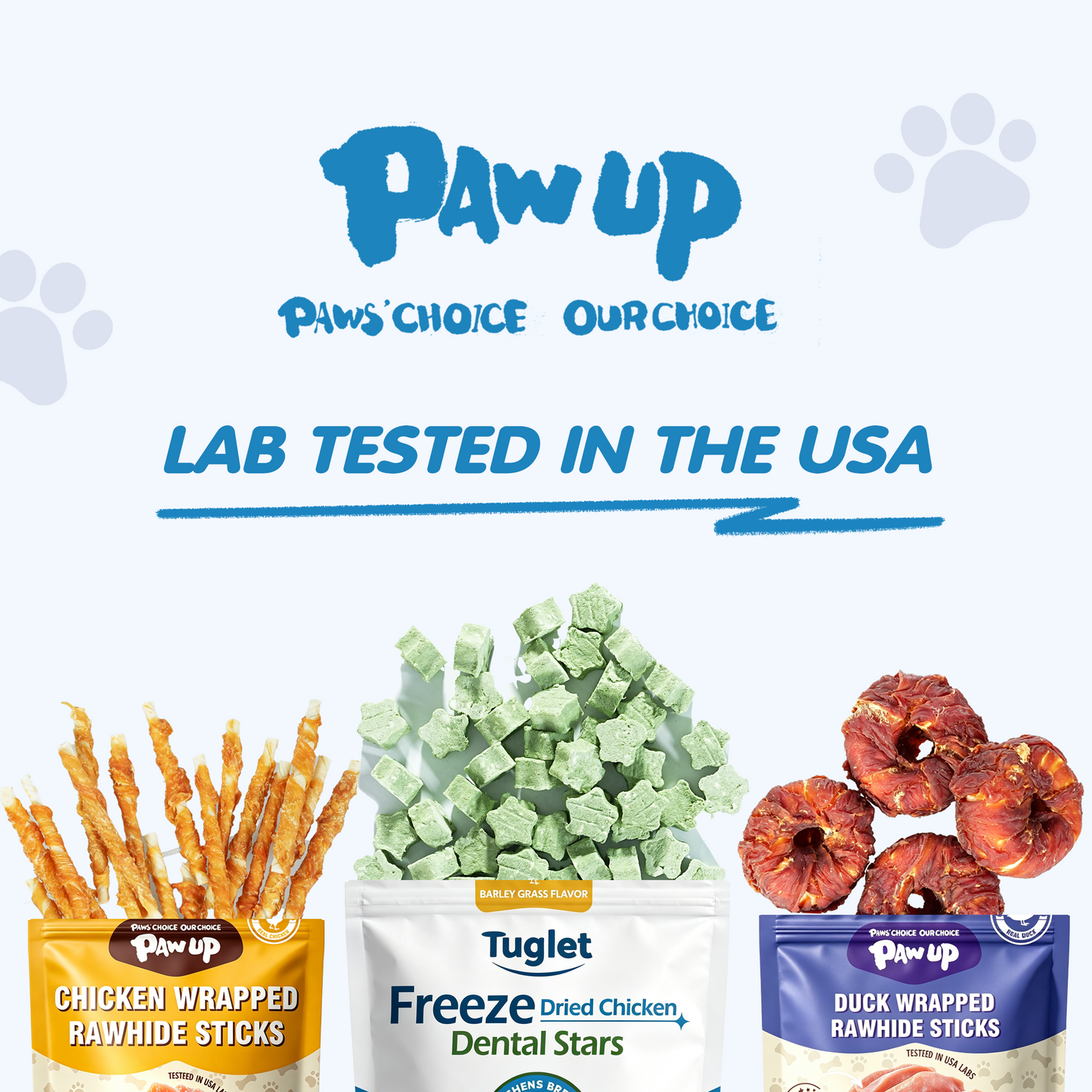 TUGLET Freeze Dried Cat Dental Treats, Real Chicken with Barley Grass for Teeth Cleaning & Hairball Support, Natural Crunchy Chews for All Cats, 3.6 oz