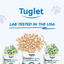 TUGLET Freeze-Dried Chicken Leaf Dental Chews Dog & Cat Treat, Cleans Teeth & Reduces Tartar, Freshens Breath, High Protein Treat for Small Medium Large Dogs & Cats, 5.3 oz Bag