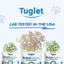 TUGLET Freeze Dried Dental Chew Sticks Cat Treat, Teeth Cleaning & Fresh Breath, 91% Chicken, High Protein & Low Fat Treats for All Cat Sizes, 5.47 oz Bag